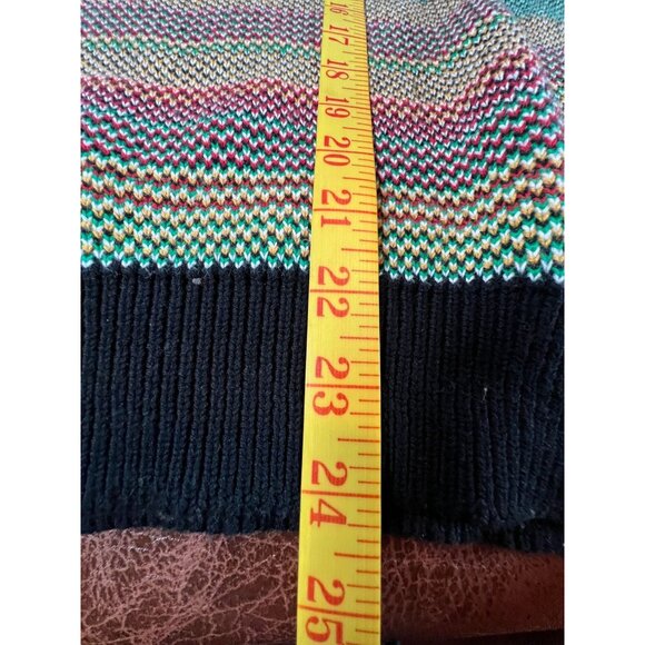 Teddy Fresh Rainbow Embroidered Striped Crewneck Sweater Multicolor XL Cotton - Picture 7 of 8